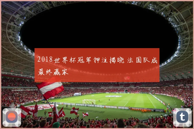 2018世界杯冠军押注揭晓 法国队成最终赢家
